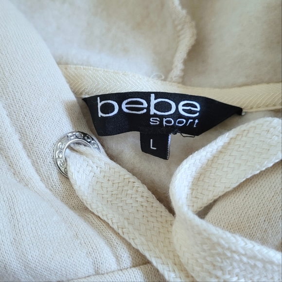 bebe Sport⛹️ Rainbow🌈 Sequin Logo Hoodie with Thumb👍 Holes - NWT - Picture 5 of 16